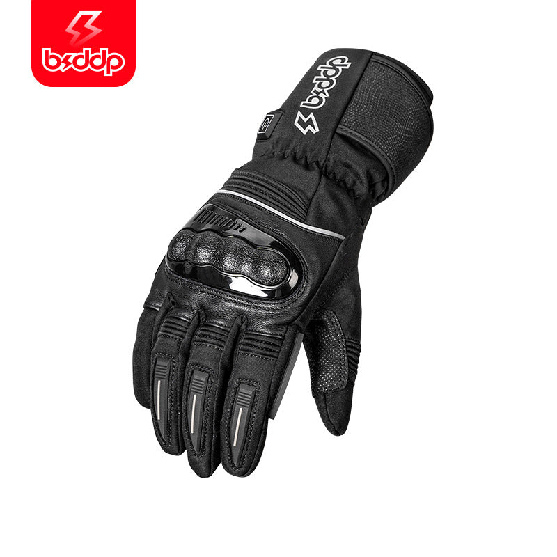 Heated Motorcycle Gloves for Men and Women with Hard Protective Shields